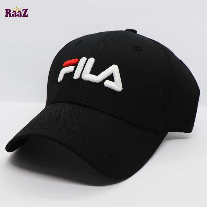 Picture of Black And White FlLA Embroidery Logo Cotton Curved Cap