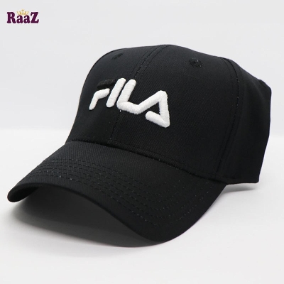 Picture of Black And White FlLA Embroidery Logo Cotton Curved Cap