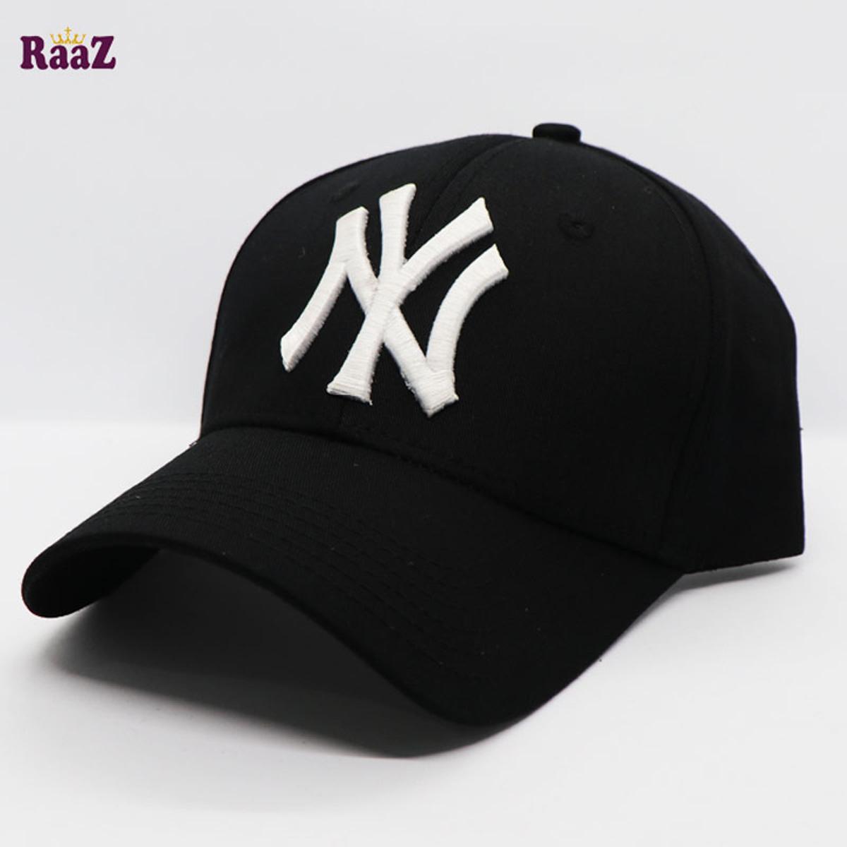 Picture of Black And White NY Embroidery Logo Cotton Curved Cap