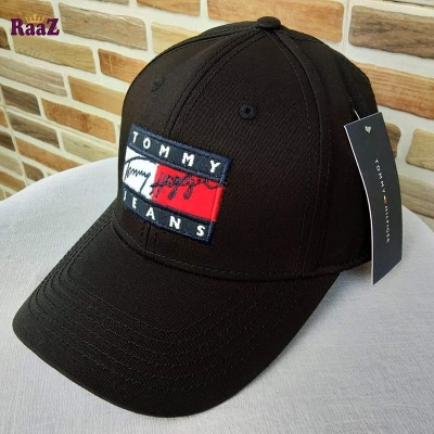 Picture of Black Embroidery Logo Cotton Curved Cap