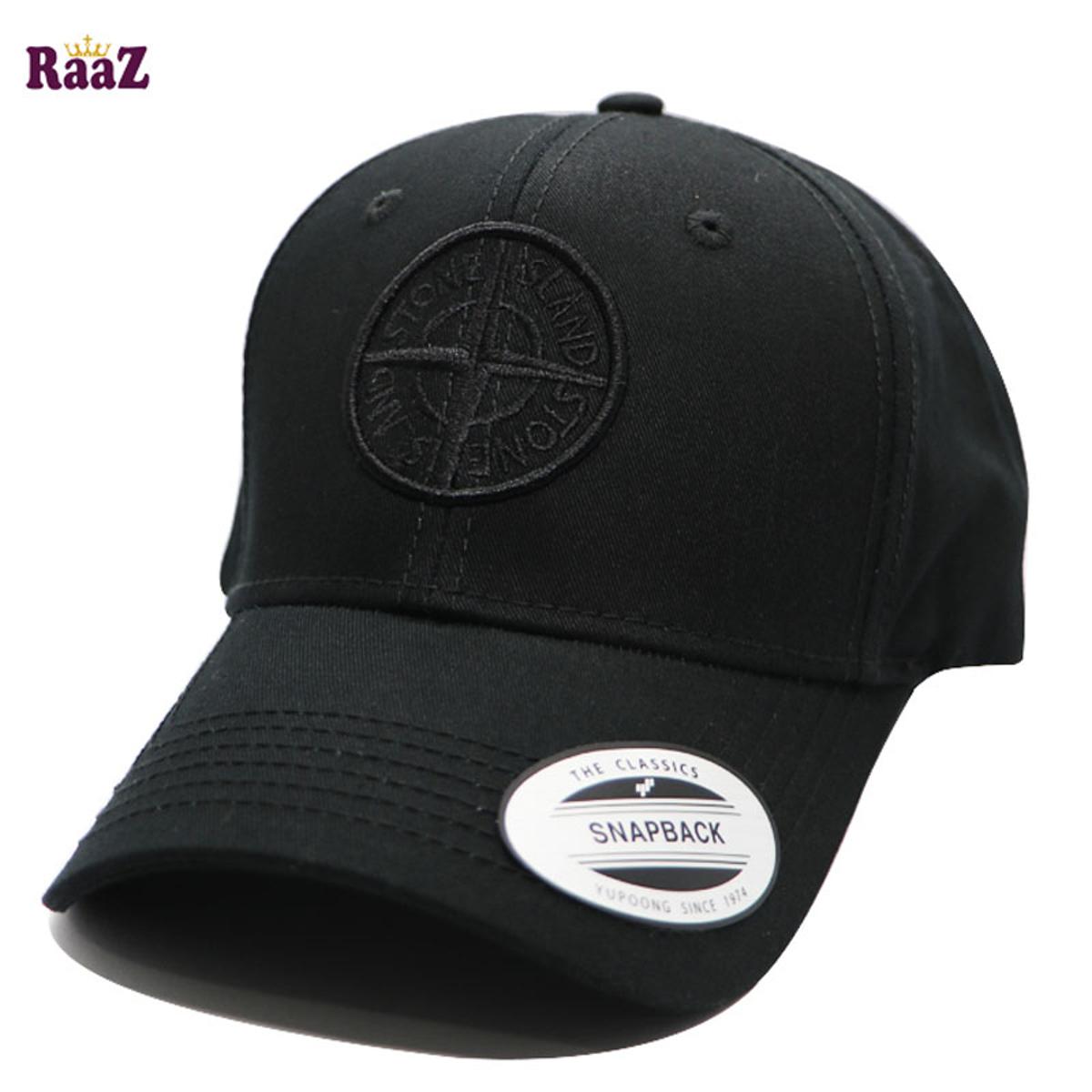Picture of Black Stone Island Embroidery Logo Curved Cap - Cap For Men