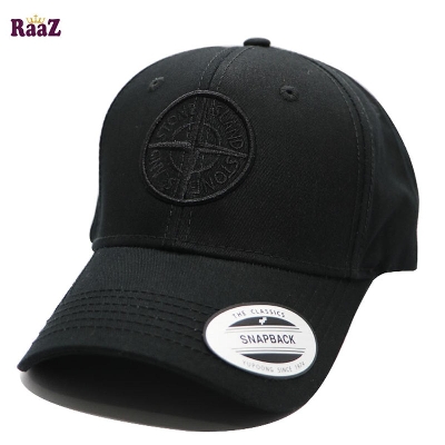 Picture of Black Stone Island Embroidery Logo Curved Cap - Cap For Men
