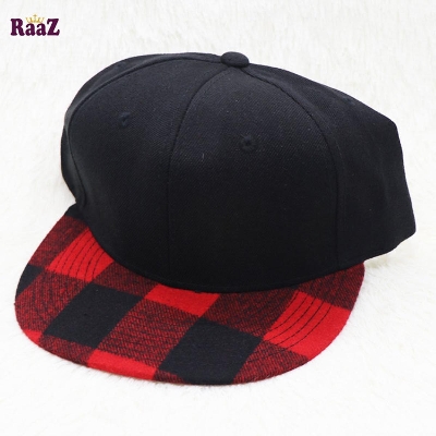 Picture of Red Plaid Checkered Straight Brim Cap