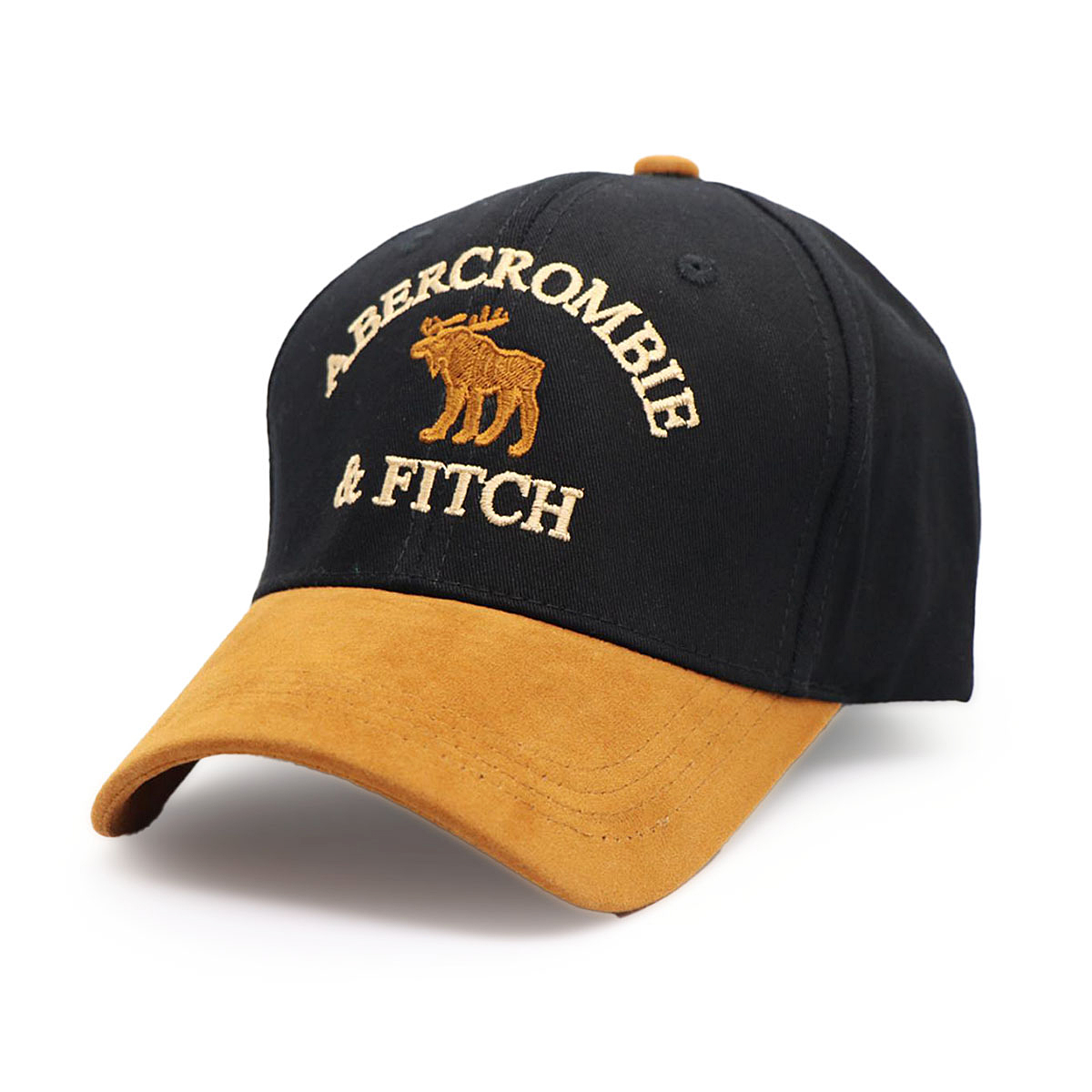 Picture of Black And Brown Velvet Curved Brim Cap