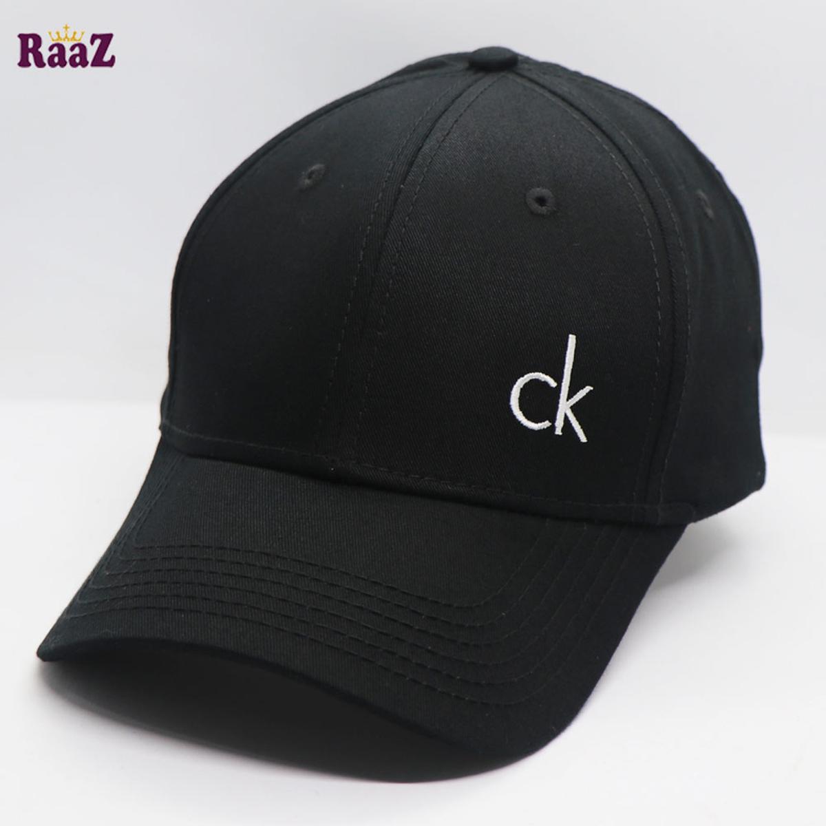 Picture of Black White Calvln Kleln Embroidery Logo Cotton Curved Cap