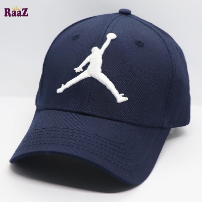 Picture of Navy Blue Jordan Embroidery Logo Cotton Curved Cap