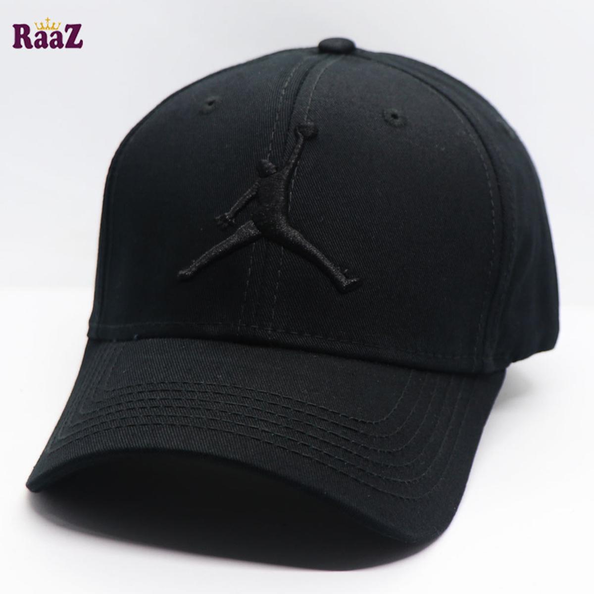 Picture of Full Black Jordan Embroidery Logo Cotton Curved Cap