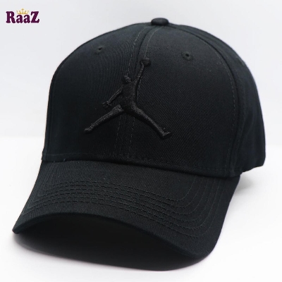 Picture of Full Black Jordan Embroidery Logo Cotton Curved Cap