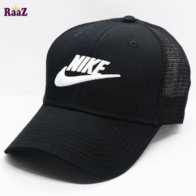 Picture of Black White Embroidery Logo Cotton Curved Cap