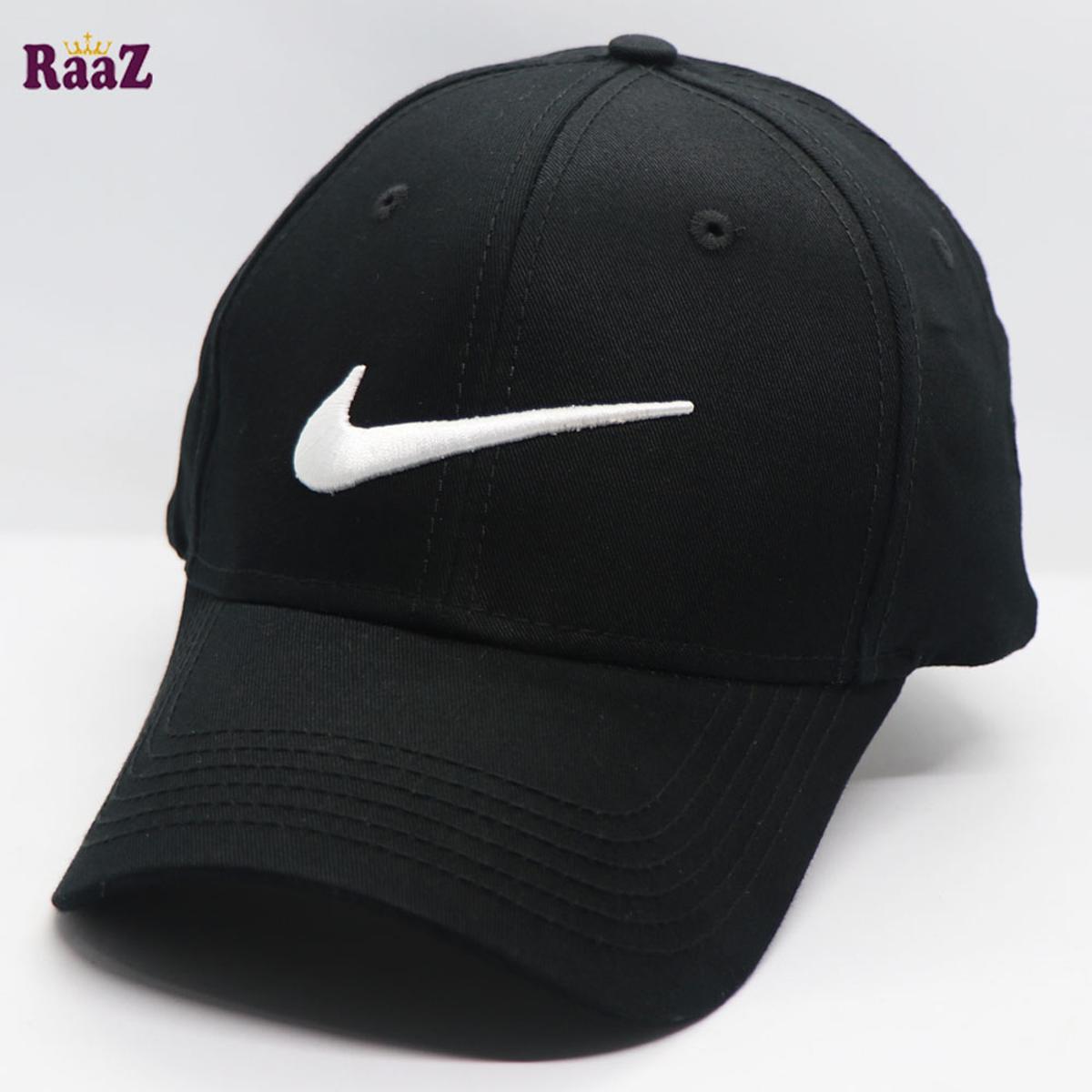 Picture of Black White Embroidery Logo Cotton Curved Cap