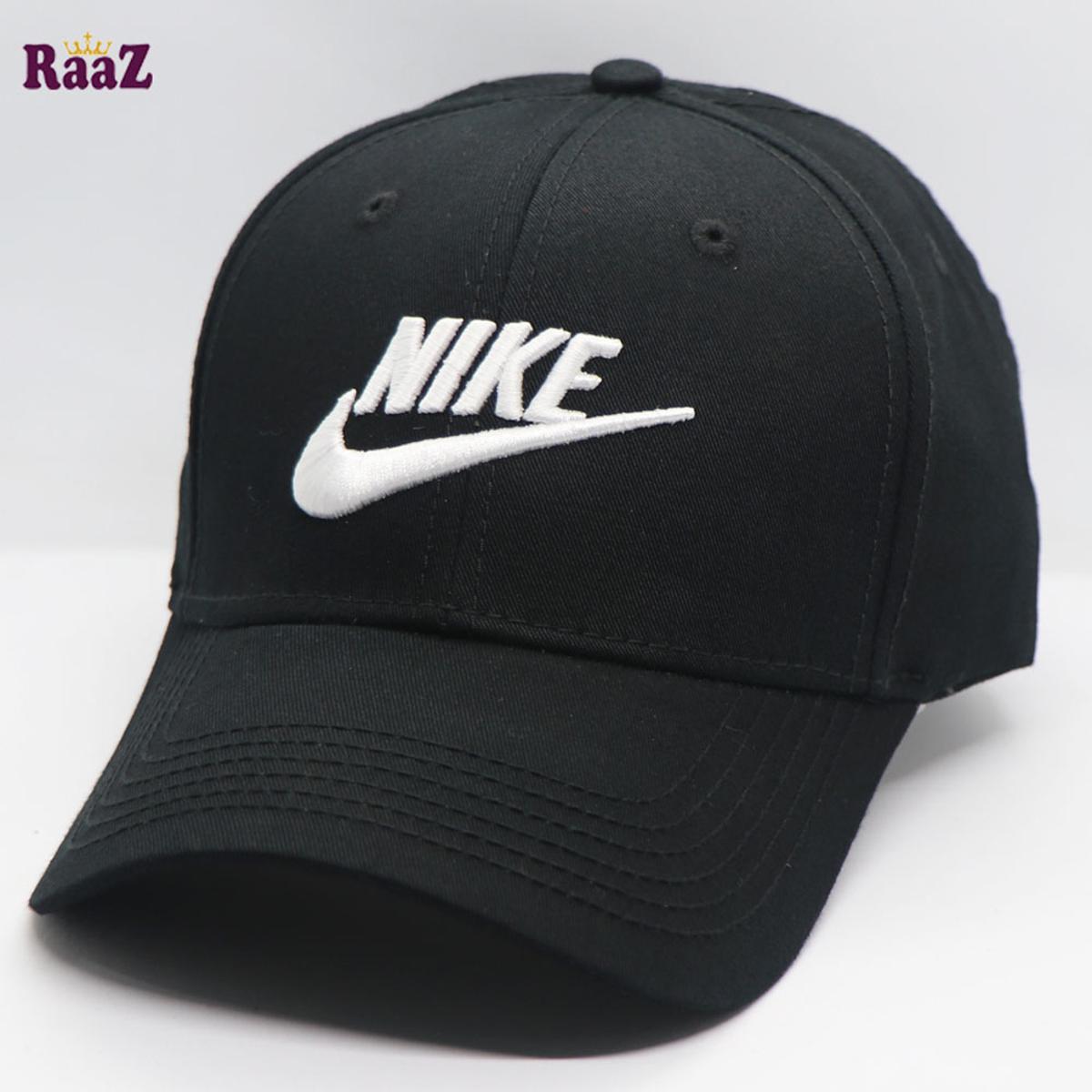 Picture of Black White Embroidery Logo Cotton Curved Cap