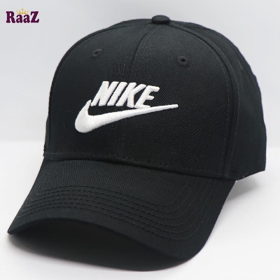 Picture of Black White Embroidery Logo Cotton Curved Cap