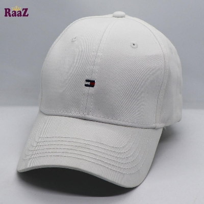 Picture of Full White Small Tommiy Hilfighjer Logo Curved Cap
