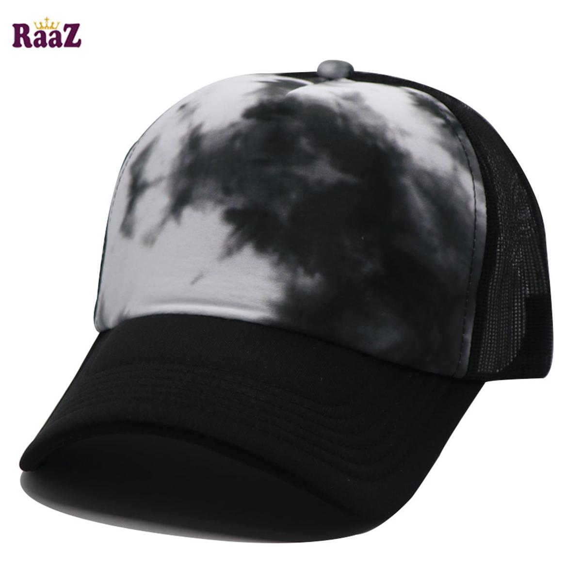 Picture of Black White Mix Front Foam Net Curved Visor Cap