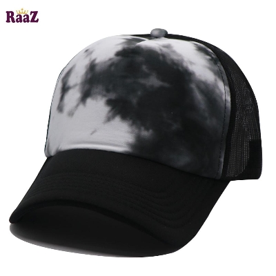 Picture of Black White Mix Front Foam Net Curved Visor Cap