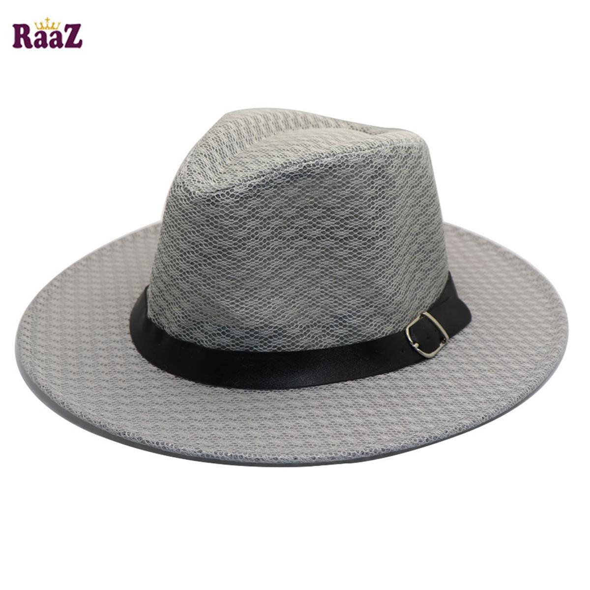 Picture of Silver Leather Belt Mesh Fabrics Elderly China Hat
