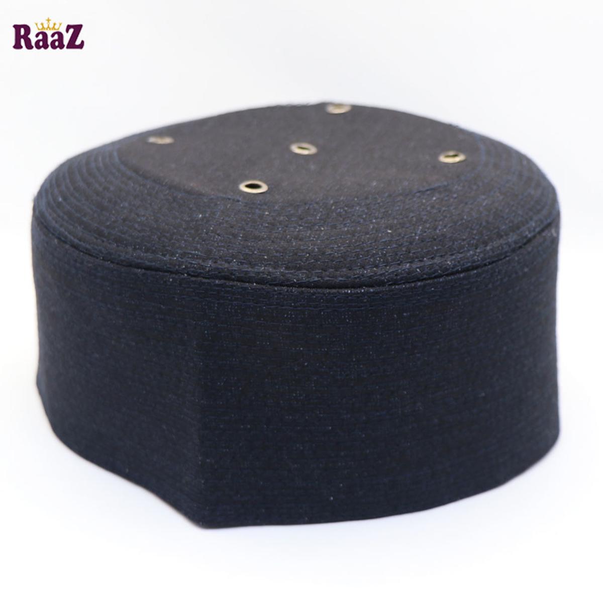 Picture of Navy Blue Mesh Air Cotton Prayer Tupi