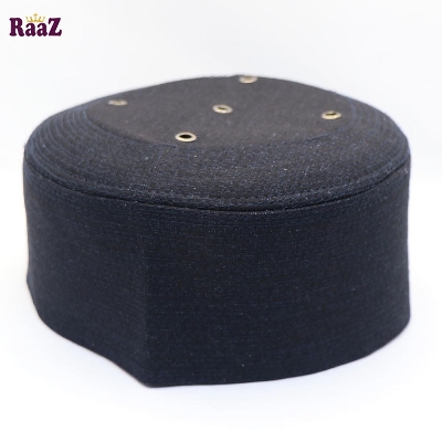 Picture of Navy Blue Mesh Air Cotton Prayer Tupi