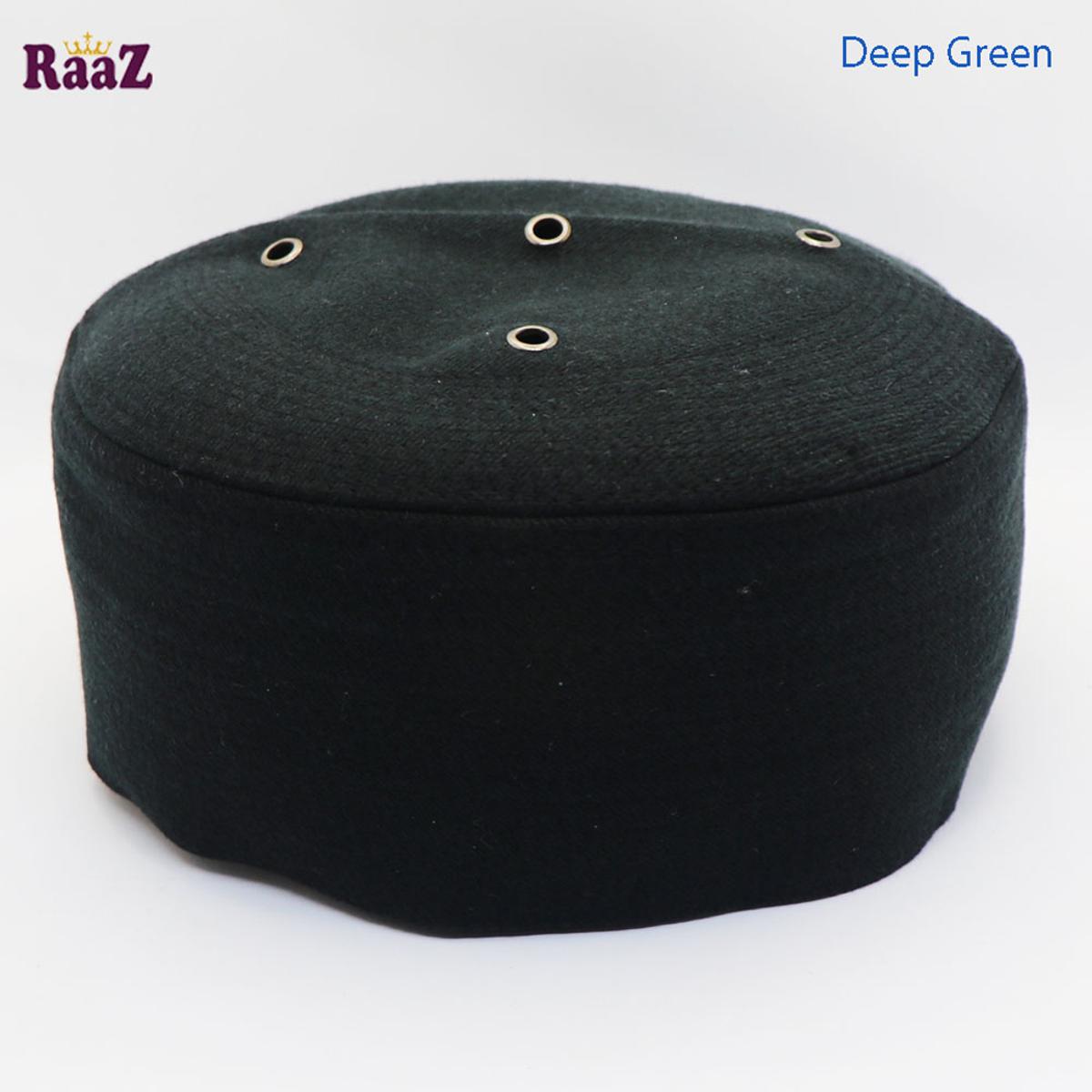 Picture of Deep Green Mesh Air Cotton Prayer Tupi