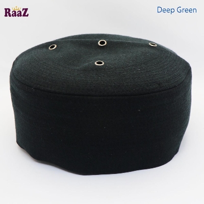 Picture of Deep Green Mesh Air Cotton Prayer Tupi