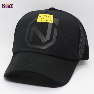Picture of Black NPC Printed Logo Foam Net Curved Visor Cap