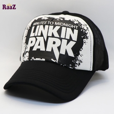 Picture of White Front Black LINKIN PARK Printed Logo Foam Net Cap