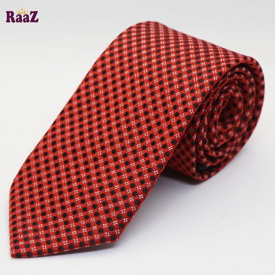 Picture of Brown Black Dot Men's Casual Plaid Micro Self Necktie