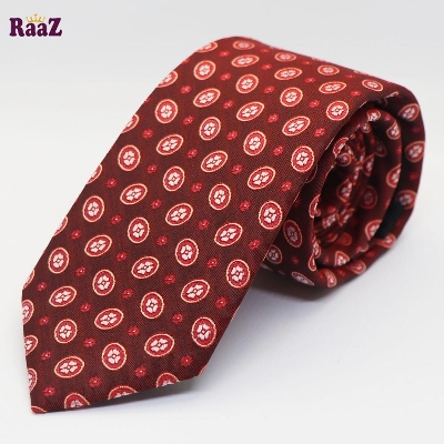 Picture of Brown Embroidered Circle Dot Men Neck Tie