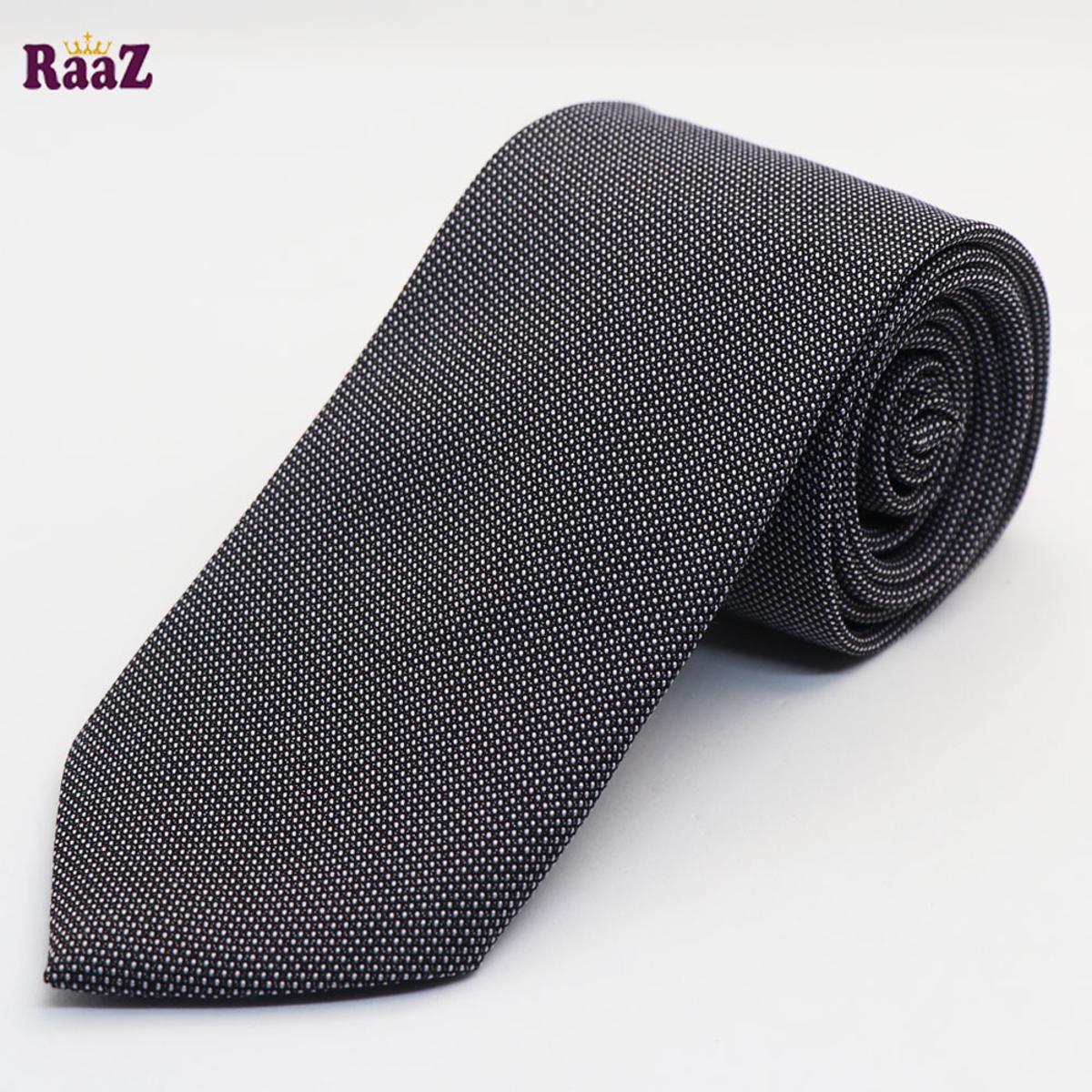 Picture of Ash Dot Men Premium Embroidery Cotton Silk Neck Tie