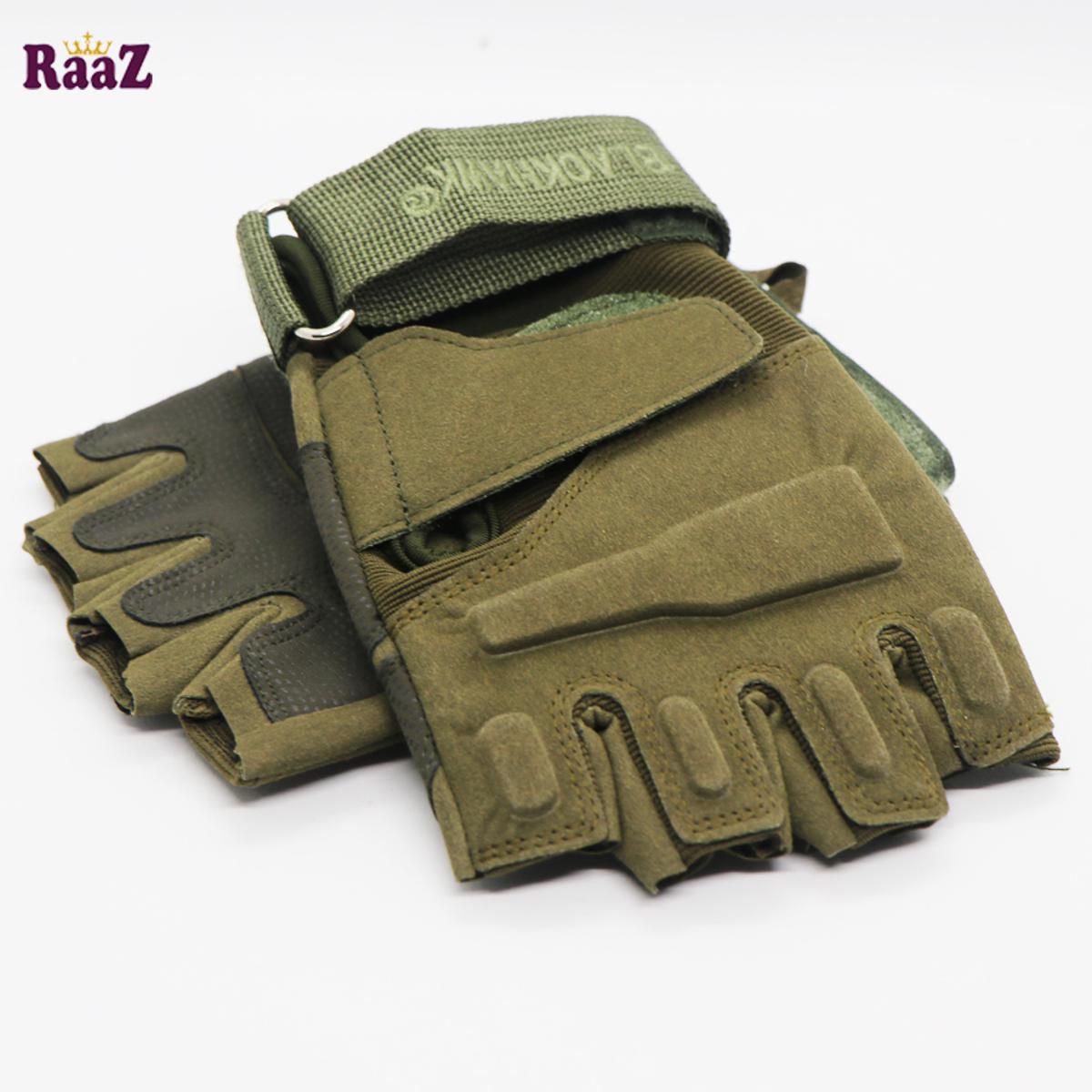 Picture of Green hawk Camo Half Gloves