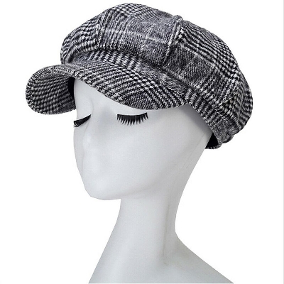 Picture of Artist Vintage Newsboy Cabbie Peaked Beret Cap Warm Baker Boy Visor Hat Flat Cap