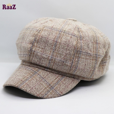 Picture of Off White Artist Vintage Newsboy Cabbie Peaked Beret Cap Warm Baker Boy Visor Hat Flat Cap