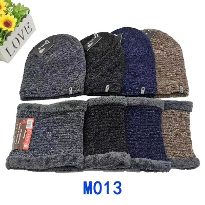 Picture of 1Set China Winter Fashion Warm Hat Mens Knitting Cap Hat Man Beanie Hat Cap Skullies toucas Elastic Beanies Drop Shipping Balaclava