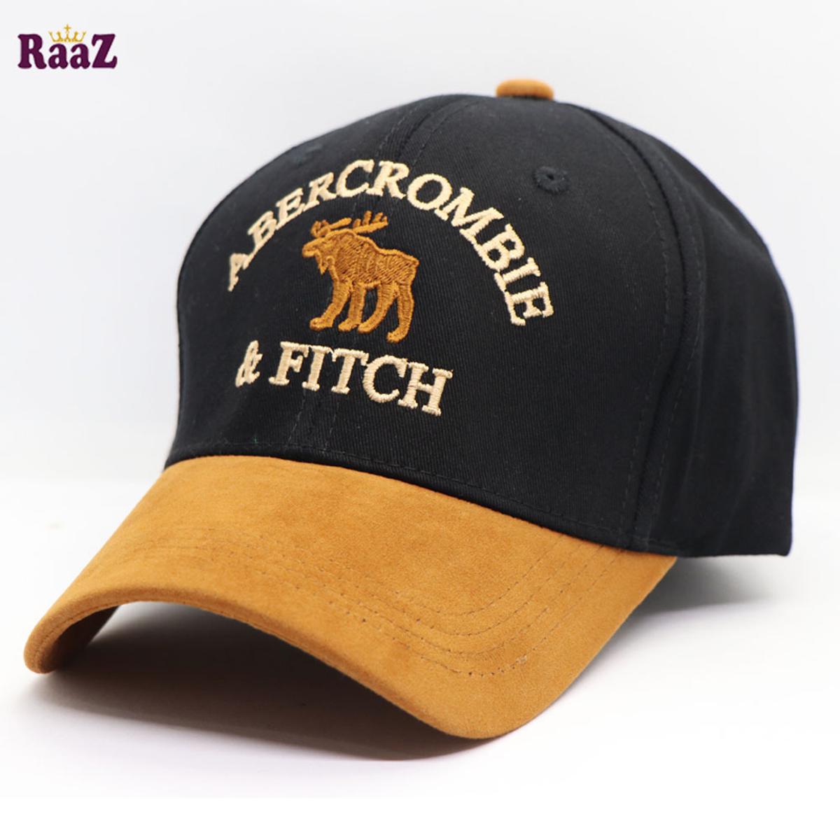 Picture of Black And Brown New Velvet Abercrombie Baseball Cap For Men - Cap For Men - Cap
