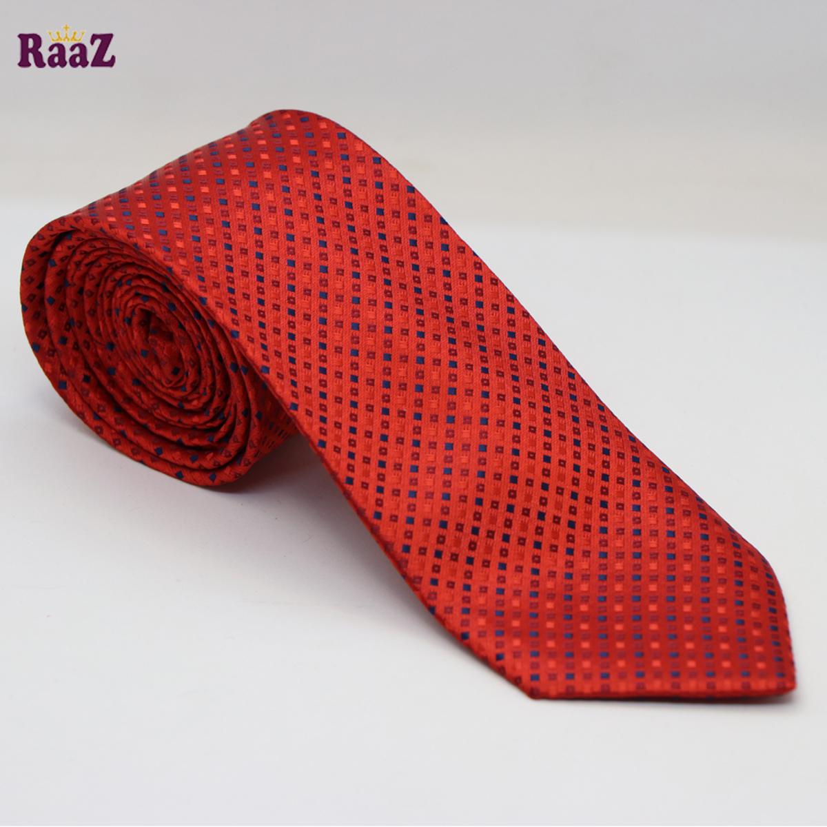 Picture of Red Stylish High-Quality Formal Fashion Premium Silk Business Wedding Party Necktie For Men