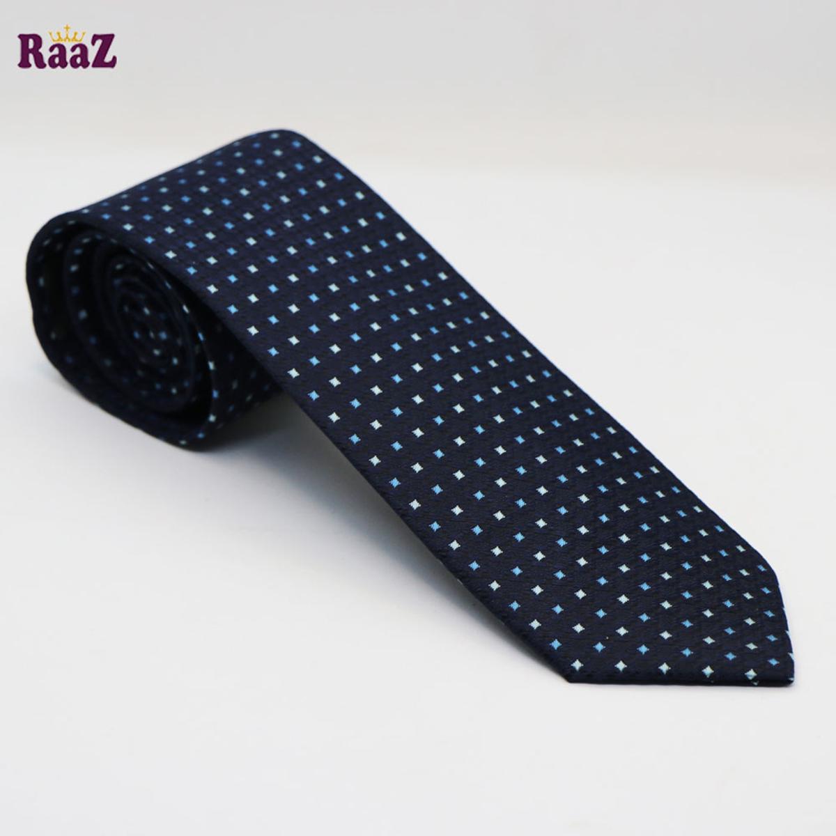 Picture of Navy Blue Stylish High-Quality Formal Fashion Premium Silk Business Wedding Party Necktie For Men