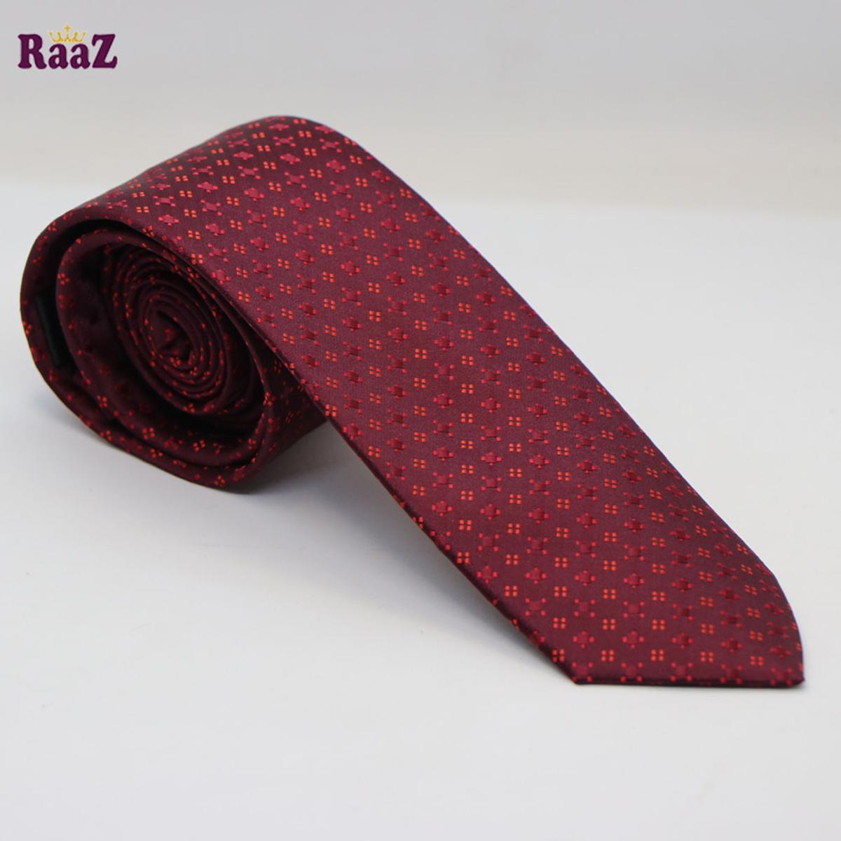 Picture of Maroon Stylish High-Quality Formal Fashion Premium Silk Business Wedding Party Necktie For Men