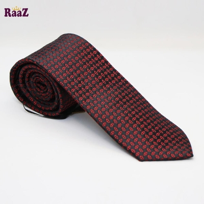 Picture of Black And Maroon Design Stylish High-Quality Formal Fashion Premium Silk Business Wedding Party Necktie For Men