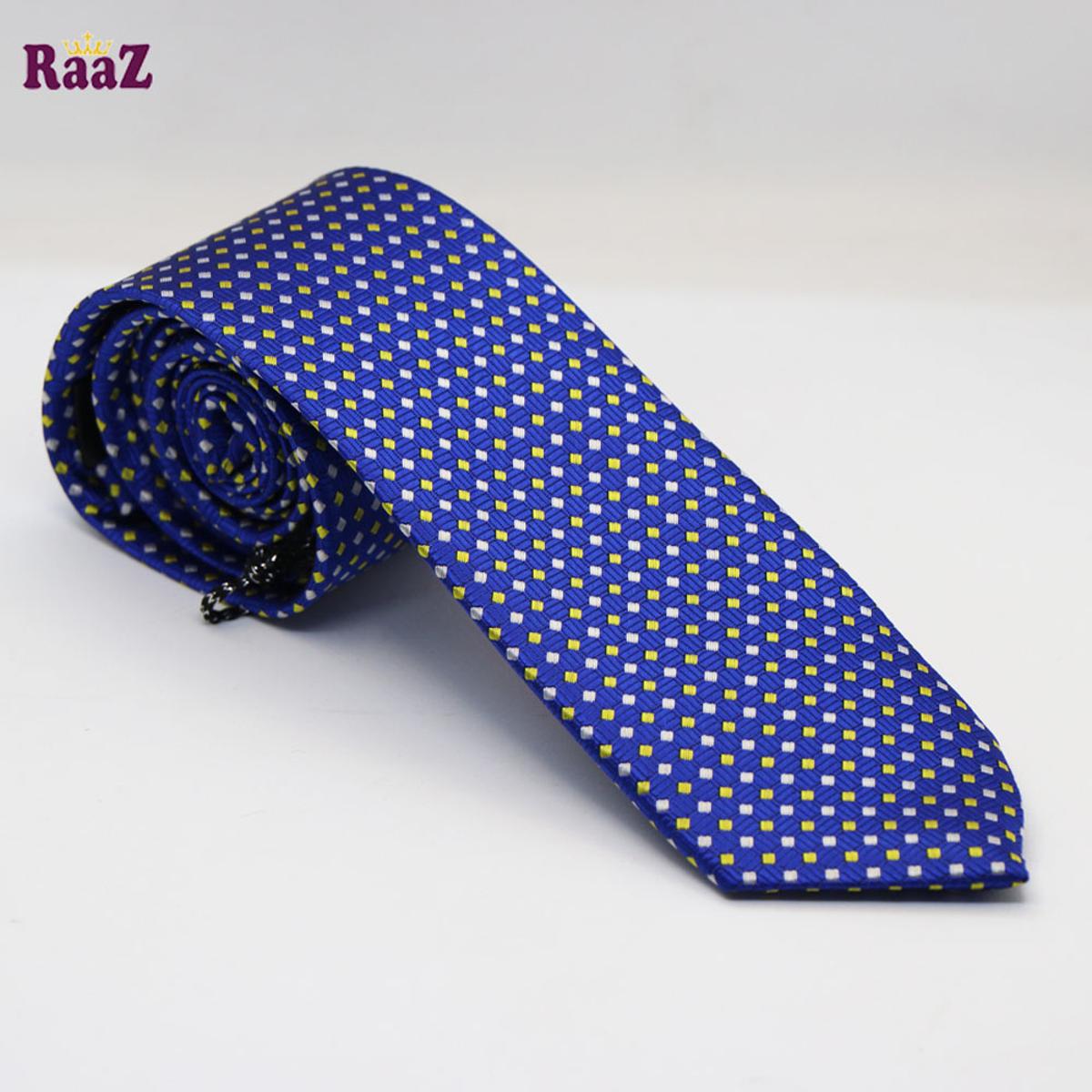 Picture of Blue Stylish High-Quality Formal Fashion Premium Silk Business Wedding Party Necktie For Men