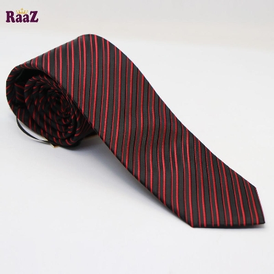 Picture of Black And Maroon Stylish High-Quality Formal Fashion Premium Silk Business Wedding Party Necktie For Men