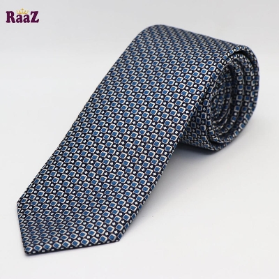 Picture of Navy Blue Black Mix Small Square Men's Necktie