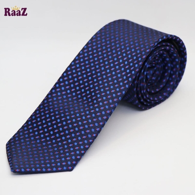 Picture of Navy Blue Velvet Dot Embroidery Men's Necktie