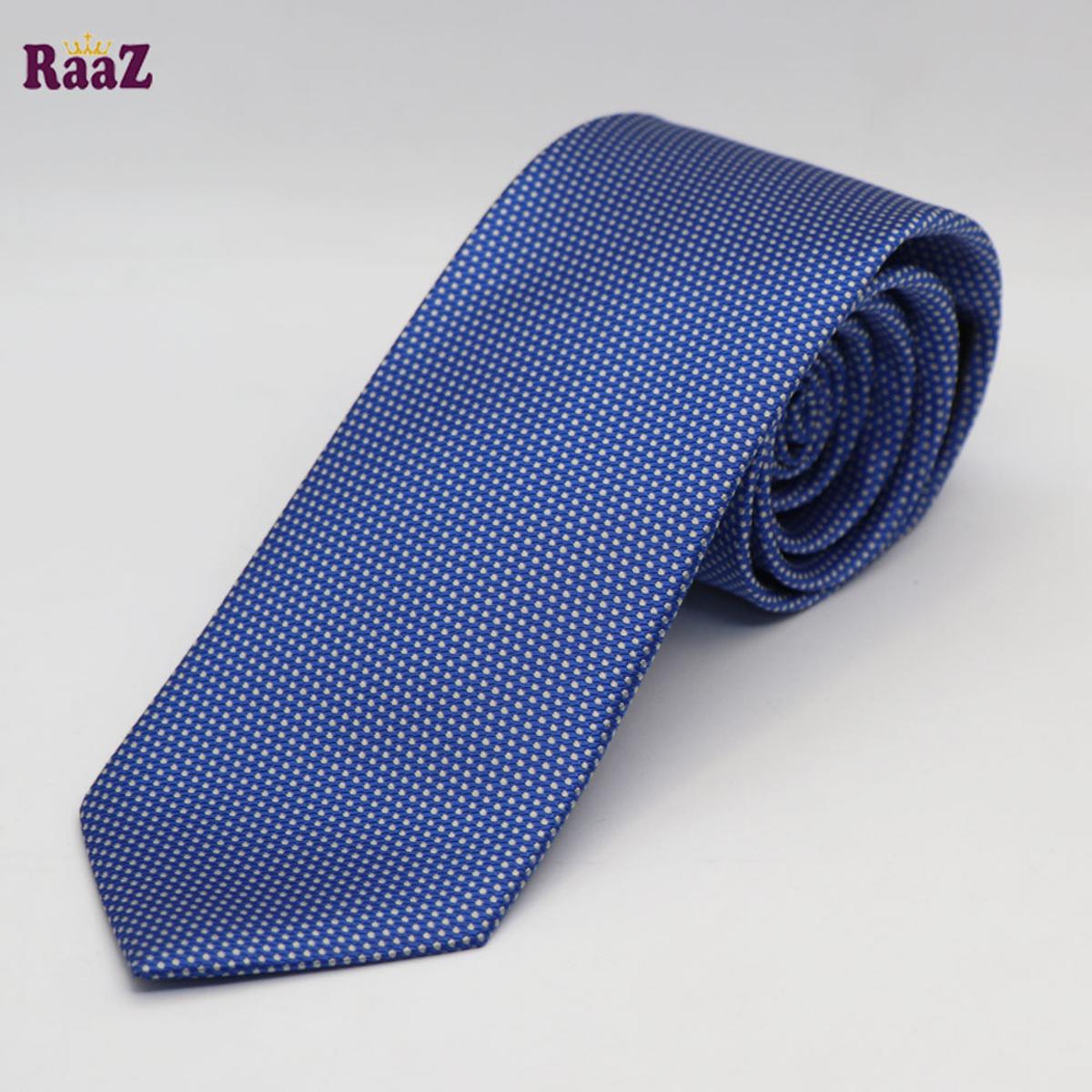 Picture of Blue Silver Shiny Dot Embroidery Men's Tie