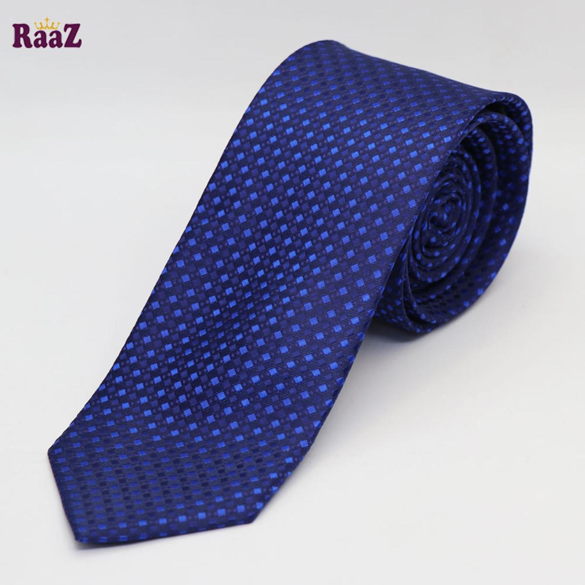 Picture of Navy Blue Glossy Small Square Men's Necktie