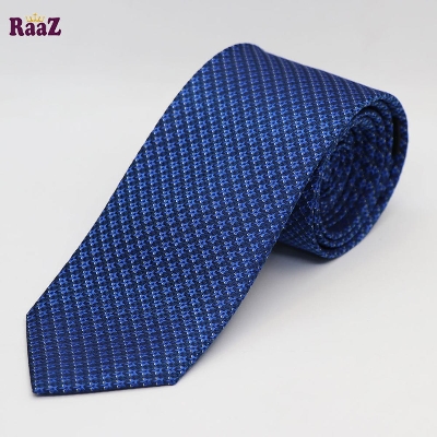 Picture of Navy Blue Glossy Star Embroidered Men's Tie