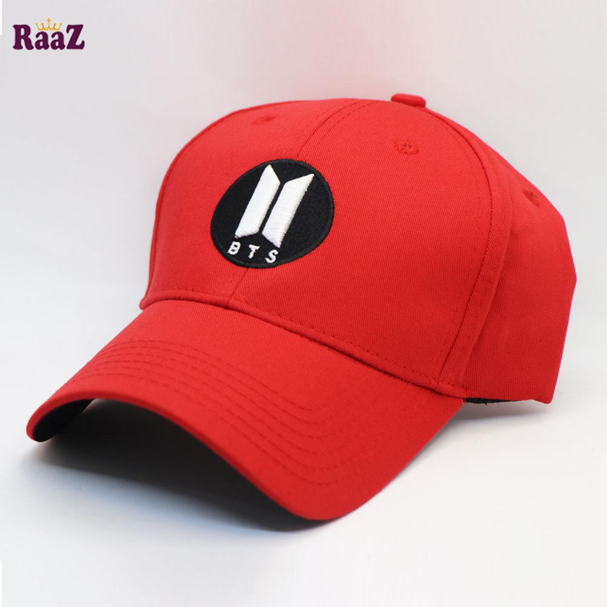 Picture of 100% Export And Premium Cap For Men And Women-Bts (Red) - Cap For Men