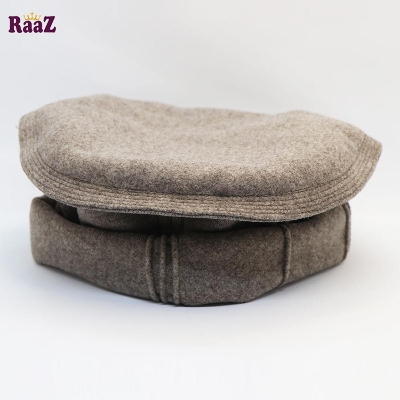 Picture of Light Brown New Design Wool Afghani Pakol Cap For Men - Cap For Men - Cap
