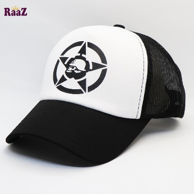 Picture of Black And White Stylish Fashion Half Net Cap For Men And Women