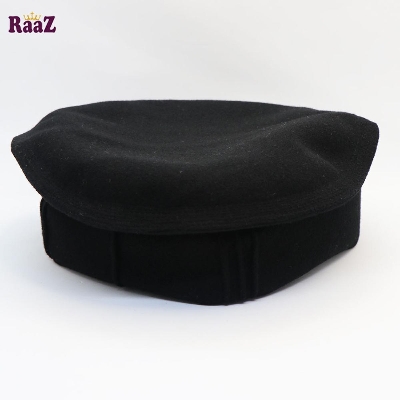 Picture of Black New Design Wool Afghani Pakol Cap For Men - Cap For Men - Cap - Winter Cap