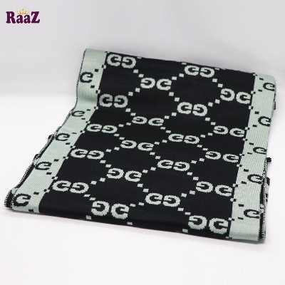 Picture of Black And Green Woolen Soft Scarf, Muffler Stylish Fashion Scarf For Men And Women - Maflar For Men